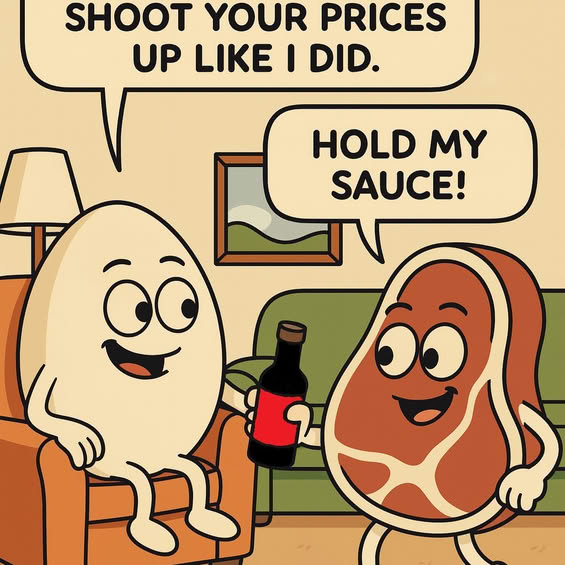 Remember when egg prices skyrocketed? Well, that’s happening right now to beef
